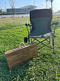 KATLANIR AHŞAP KAMP VEPİKNİK MASASI (RENK)CEVİZ) KATLI HALİ 30.60 ACİK HALİ 60.60